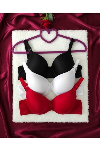 nesterinzar Women's Non-Padded Underwire Daily 3-Piece Bra Set