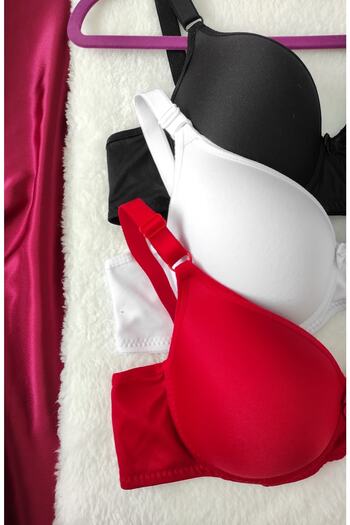 nesterinzar Women's Non-Padded Underwire Daily 3-Piece Bra Set