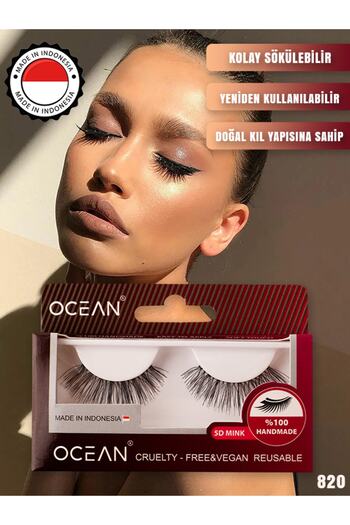 Ocean Doğal Takma Kirpik, Doğal Kıl Yapısı, Bütün Kirpik, Tekrar Uygulanabilir