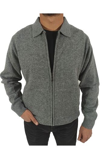 dcn giyim 1985 Men's Fire Polo Collar Cardigan-2551