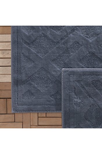 Yataş Milo Bath Mat Set - Indigo