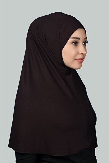 Altobeh Έτοιμο τουρμπάνι πρακτικό κασκόλ Hijab Hijab - Πανί προσευχής (XL) - Σκούρο καφέ