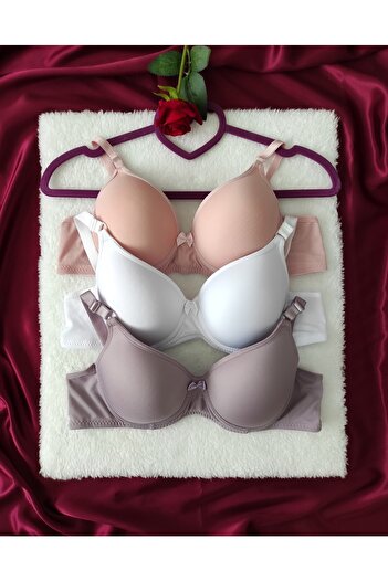 nesterinzar Women's Non-Padded Underwire Daily 3-Piece Bra Set