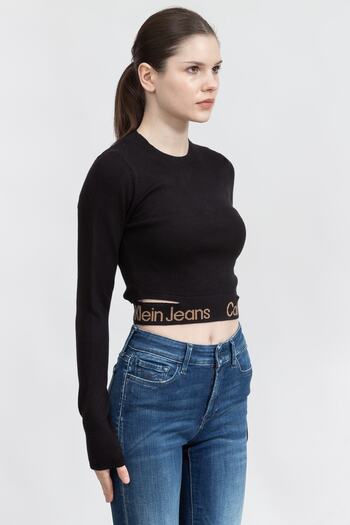 Calvin Klein Logo Tape/jacquard Women's Knitwear20j219787