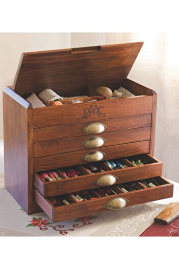 Dmc Ahşap Muline Sandıgı 465 Renk Muline Tam Set