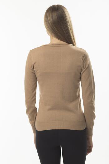 MANGO Woman Women's Dark Camel Cardigan