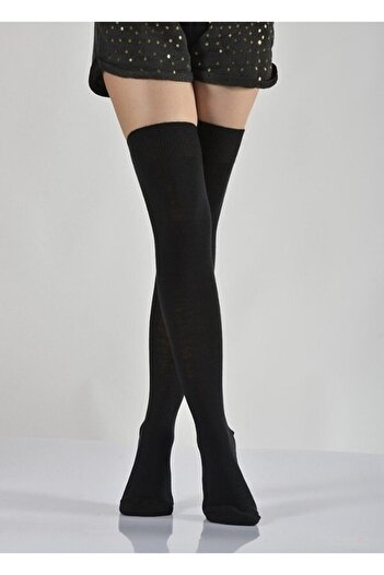 lovebox Women's Black Long Socks