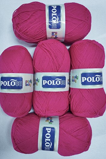 Polosu (5 τεμάχια) Candy Baby 208 Σκούρο ροζ πλεκτό σκέλος για γιλέκο Ζακέτα Σκέλος για κασκόλ Πλεκτό σκέλος για πουλόβερ