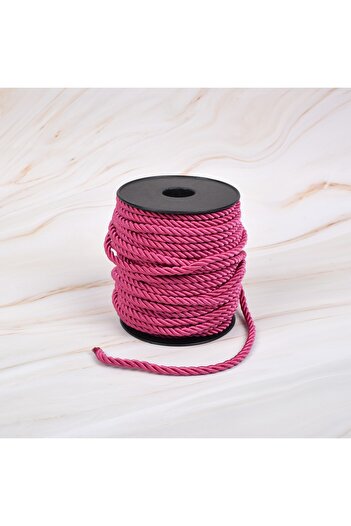 myrope Bükümlü Kordon 50 Metre Halat Ip 6mm Renge Renk Fuşya Renk