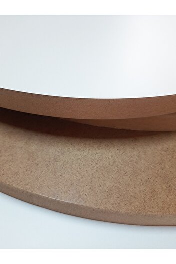 DFN WOOD Yuvarlak Mdf Plaka Panel 40 Cm Çap 18 Mm Kalınlık Mdf Tabaka Arkası Beyaz Ham 1 Adet