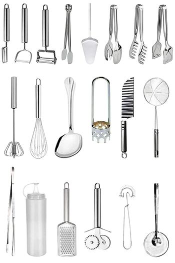 Trouvaille 20 Everything for the Kitchen; Kitchen Preparation Serving Tongs Practical Kitchen Tools Dowry Set