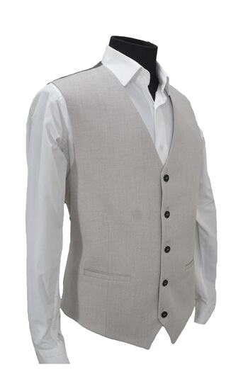 MENTOR REGALO Ανδρικό γιλέκο σε μεγάλο μέγεθος V-Neck Beige 52002