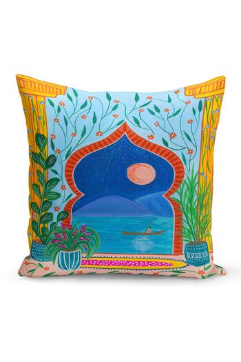 Filamente Ramadan Special Patterned Double Sided Digital Printed Throw Pillow Cover