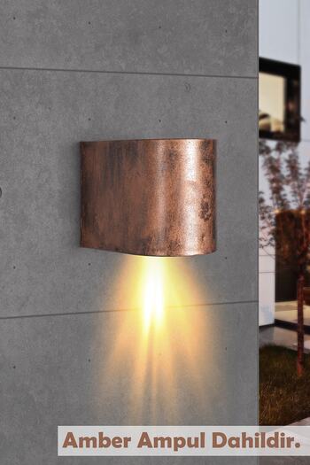fullreyon Tek Yönlü Dekoratif Iç Dış Mekan Aplik Eskitme Amber Işık