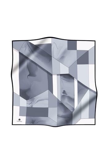Vissona Γυναικείο Μεταξωτό Κασκόλ Twill Γκρι - Ασημί