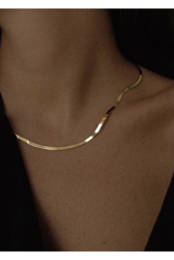 KİLİGİSTANBUL 40 5 Cm Unisex Gold Renk Çelik Italyan Zincir Kolye
