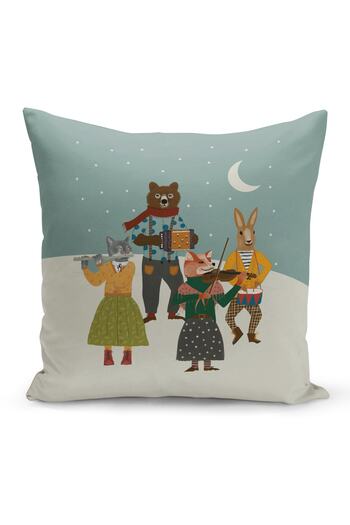Filamente New Year Christmas Pattern Double Sided Digital Printed Throw Pillow Cover