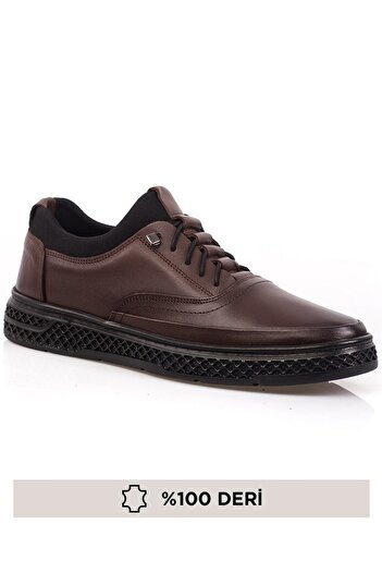 depderi Καφέ - Γνήσιο δέρμα, Ανδρικά Sneaker Παπούτσια από Δερμάτινο χωρίς κορδόνια