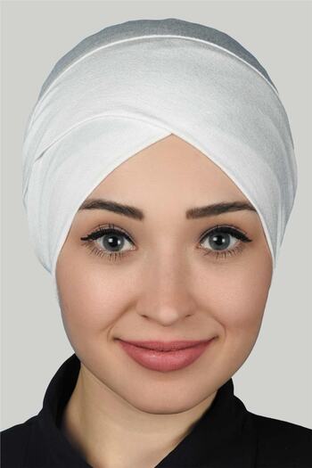 Altobeh غطاء حجاب خارجي متقاطع من القطن الممشط - إكرو