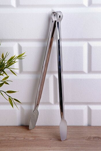 Trouvaille Stainless Steel Grill Tongs 22 Cm Frying and Serving Tongs