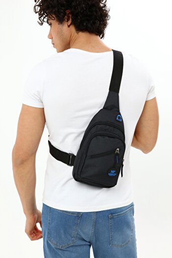 AVCA Unisex Crossbody Bag Chest Bag Single Arm Shoulder Bag with Headphone Outlet Bodybag Daily