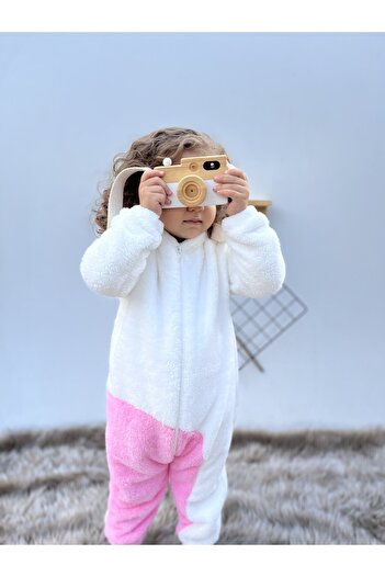 Minizade Welsoft Plush Zippered Winter Rabbit Baby Girl Sleeping Bag