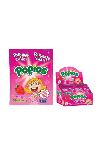 Hleks 40 Pieces of Strawberry Popping Candy Papios - 2 Packs