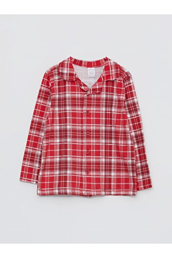 LC Waikiki Polo Yaka Uzun Kollu Ekose Desenli Bebek Pijama Takımı