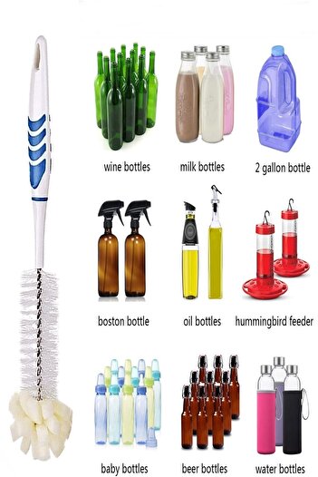 MasterCar Practical Bottle Jar and Thermos Cleaning Brush Spice Rack and Storage Container Cleaning Apparatus