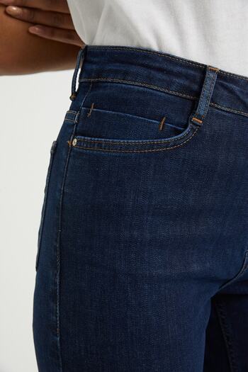 LİMABEL Izabella Blue Skinny Fit Mom Denim Pants Lycra High Waist Blue Washed Mom Jeans Extra Comfortable
