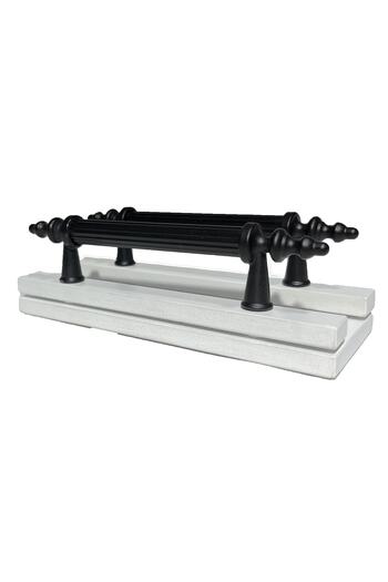 Mimoza Black and White Wooden Napkin Holder