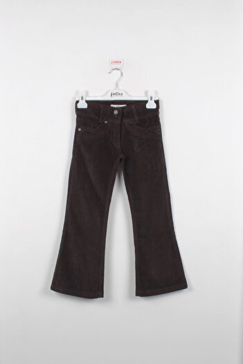 incity Girl's Wide Leg Brown Velvet Trousers
