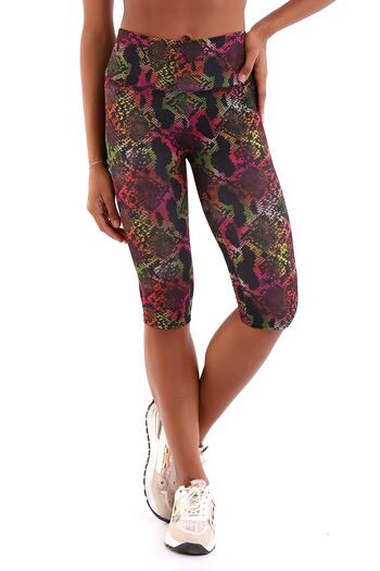 Aykum Mayo High Waist Sports and Daily Below Knee Tights,moon Sand