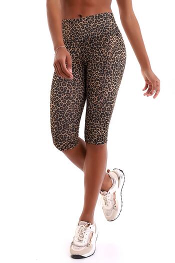 Aykum Mayo High Waist Sports and Daily Below Knee Tights,moon Sand