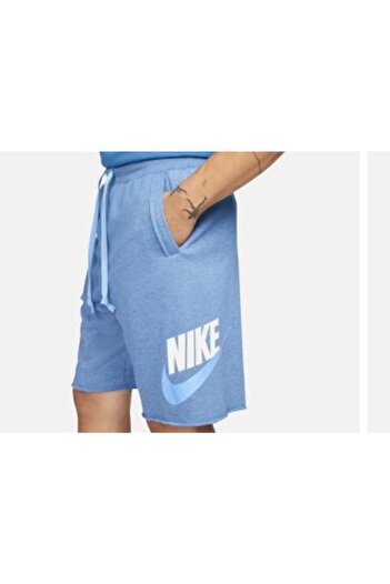 Nike Erkek Mavi French Terry Alumni Шорти - Спортивний одяг Sport Essentials Dm6817-407