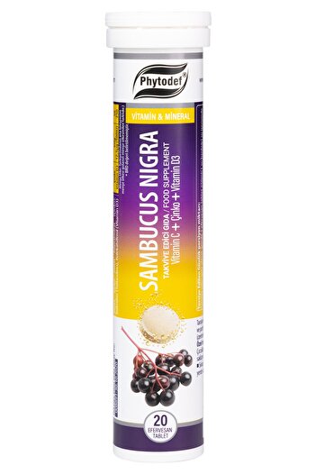 Phytodef Sambucus Nigra Effervescent Tablet - 20 Pieces
