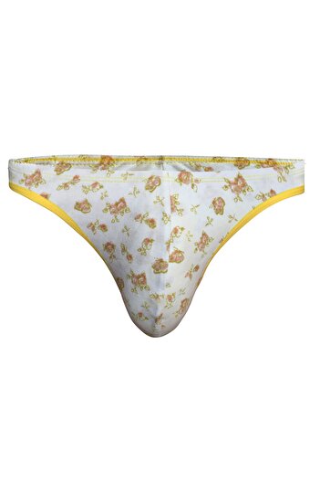 darkzone Floral Patterned White Men's Thong