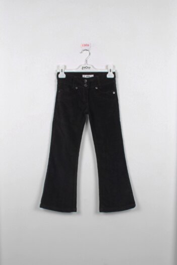 incity Girl's Wide Leg Black Velvet Trousers