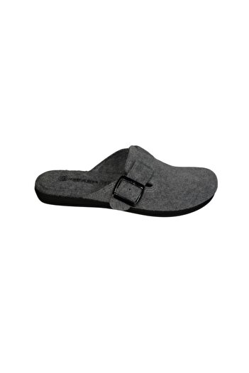GEZER Men's Gray Buckle Winter House Slippers