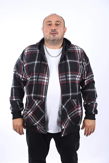 MocGrande Kangaroo Pocket Lumberjack Sweat-shirt Stripe 22209