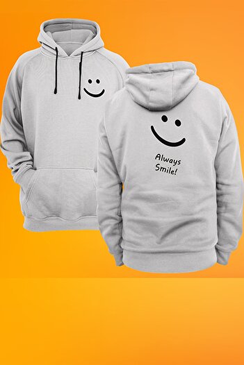 remonz Світшот з капюшоном без застібки та написом «Alway Smile»