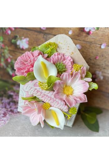 Şirin My Dear Teacher Pink Flower Arrangement Gift Scented Soap