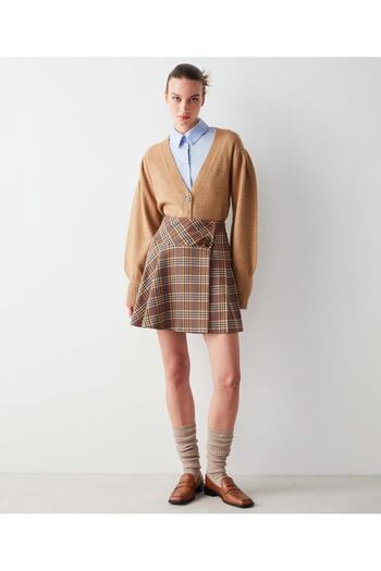 İpekyol Plaid Pattern Mini Skirt