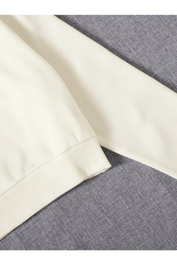 Mad&Calf Kadın Crop Basic Bisiklet Yaka Sweatshirt