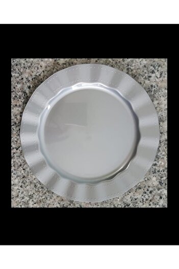 14Süs Plastik Tabak Sert Lüks 18cm (6 Adet) Renk Gümüş