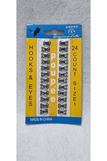 erdoğan hobi Agraf Button Clasp Button 24pcs 1.3cm Black No:1 Bra Clasp Skirt Clasp Vest Clasp Athlete Clasp