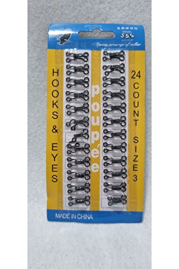 erdoğan hobi Agraf Button Clasp Button 24pcs 1.8cm Black No:3 Bra Clasp Skirt Clasp Vest Clasp Athlete Clasp