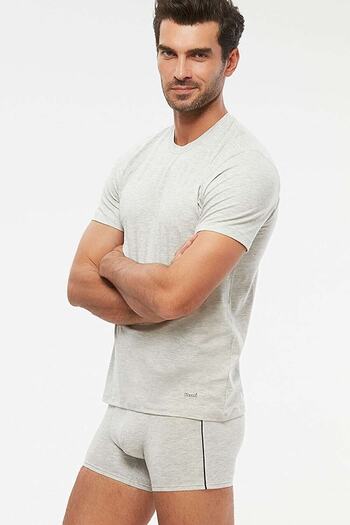 Kom Men's, Gray, James 2-pack T-shirt Undershirt