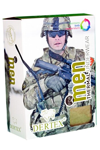 DERTEX Men's Khaki Thermal 30 Degree Soldier Underwear Set