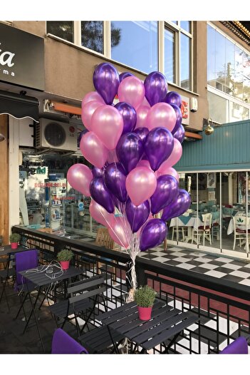 HBK Purple Metallic Balloon 15 Pieces